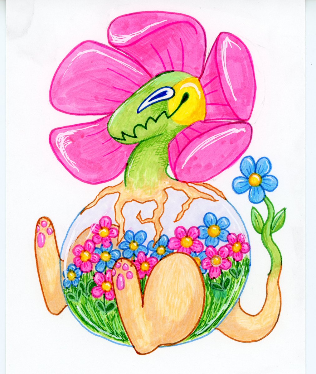 impkinArt's tweet photo. a funny flowerboy 
#fantasyart #creaturedesign #creature #floralart #copicart #terrarium #vivarium https://t.co/8wWoeyBHEj