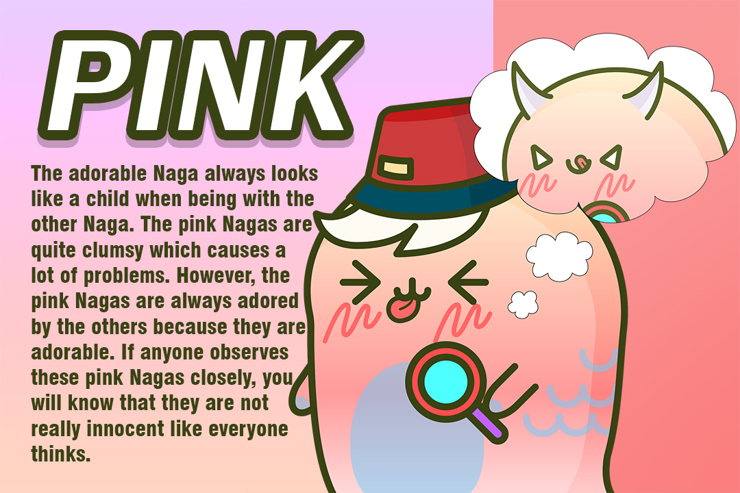 "Pink Naga"
They look adorable but if you get to know them,
they are not really innocent.

#Nagrrr #NagaDAO ~~~🐉

Discord: discord.gg/nagadao
Facebook: facebook.com/nagadaonft
Website: nagadaonft.com
