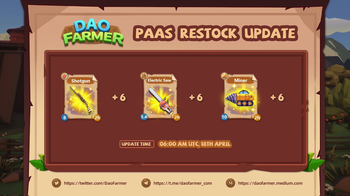 🔥PaaS Strategic-assisted Restock Update🔥
 #PaaS will restock to provide strong vault support for long-term development.
⏰06:00 AM UTC, 18TH APRIL
✅5% Discount
✅Purchase from PaaS and smithy tool will give a bonus($LICENSE) enough for the tool to work for 30 days.