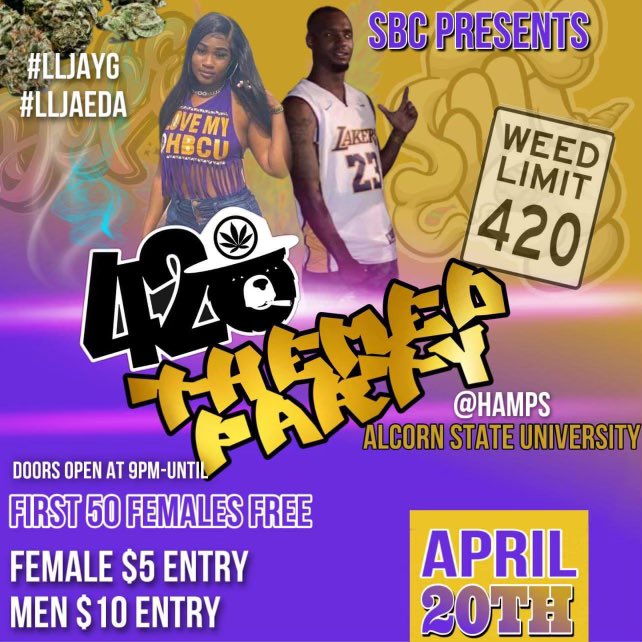 alwayzz_squad's tweet photo. It’s A Celebration, April 2️⃣0️⃣th SBC Presents 4/20 😮💨 Themed Party @Hamps Doors 🚪 open @ 9 ‼️First 50 females FREE 😈 Ladies $5 Males $10 🗣 Earli Arrival Suggested #LLJAYG🤍 #LLJAEDA🤍 https://t.co/FJi23o4kvg