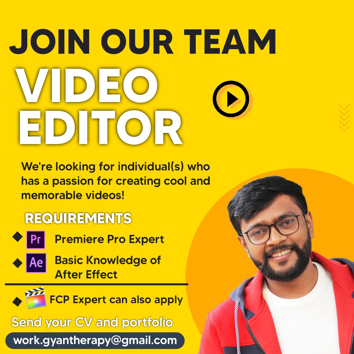 GyanTherapy's tweet photo. Time hai New Member ke Team me aane ka 
* Location - Lucknow

Koi yaha se hai to aur behtar otherwise aapko Lucknow aake hi kaam karna hoga full time job !

Retweet kariye agar possible hai 🙂 https://t.co/4LHyfbaZI5