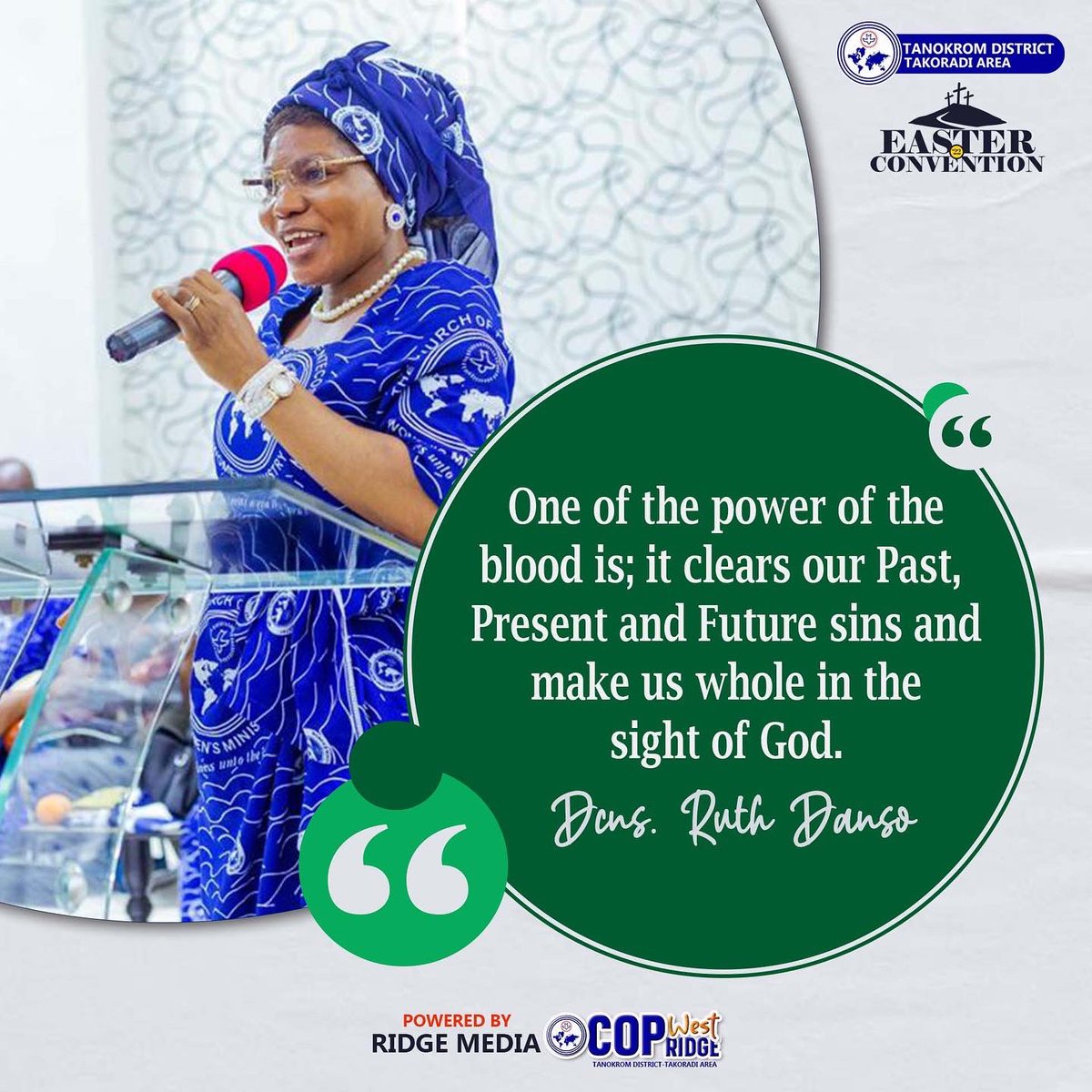 CoP_West_Ridge's tweet photo. Easter Convention 2022
Dns Ruth Danso
#HappyEaster2022
#JesusIsAlive
#JESUSIsRisen
#PossessingTheNations
#Eastercon22 https://t.co/M11oVSxrwA