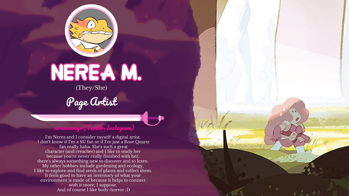 Our featured artist today is Nerea M.!

The Zine's Indigogo campaign will be ending on the 22nd! igg.me/at/rqzine

Only a few days left to order!

#StevenUniverse