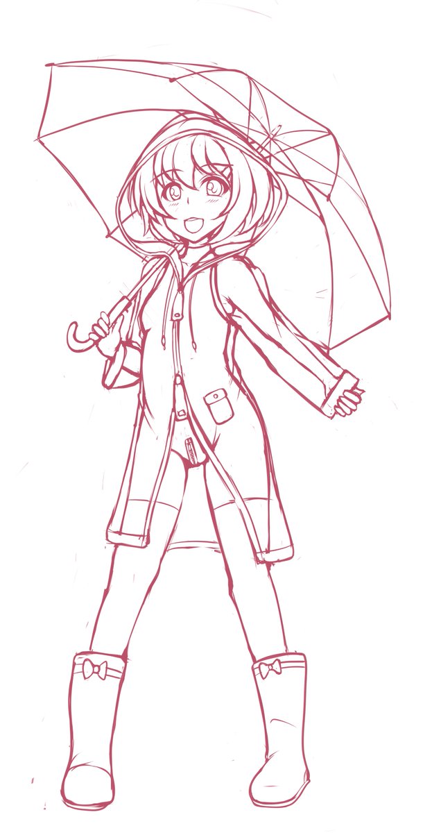 汚いラフ絵だけど次のオリジナル絵
完全防水ちゃん 