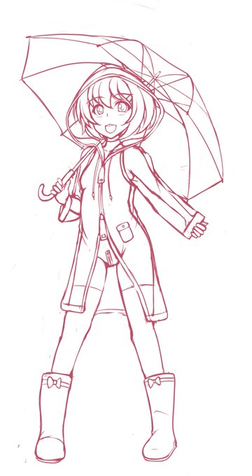 汚いラフ絵だけど次のオリジナル絵
完全防水ちゃん 