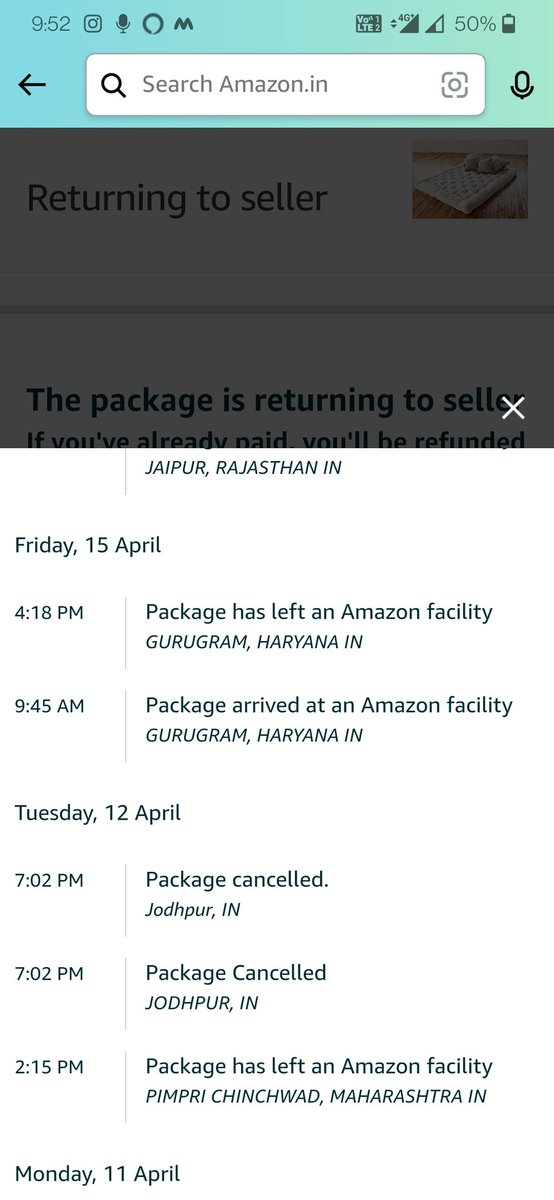 utkrshmathur796's tweet photo. @AmazonHelp Amazon facility playing with my order, package arrived twice in my city but not delivered, intentional fraud. same mistake cannot happen twice https://t.co/R5aidE7WTu