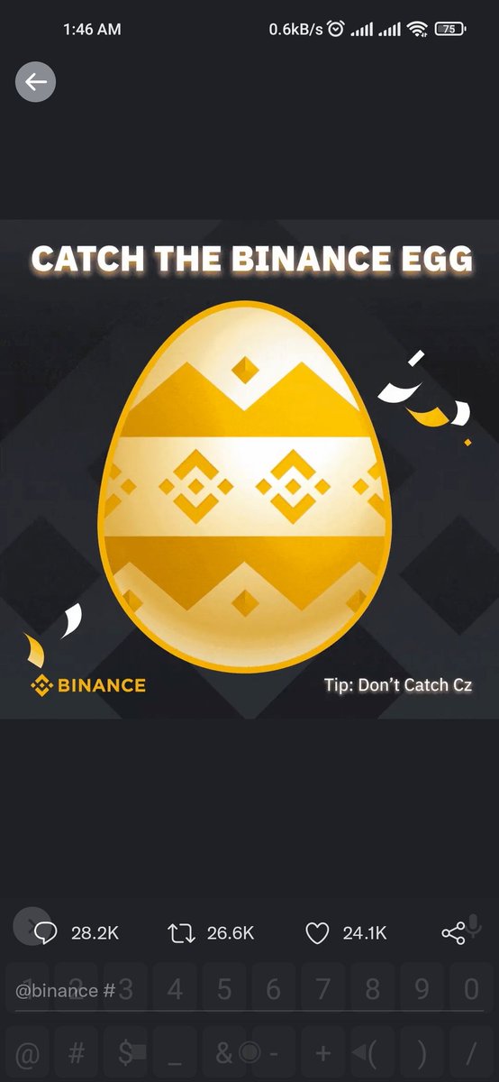 hernanmonzon's tweet photo. #BinanceEggHunt https://t.co/8tnUTSYNNQ
