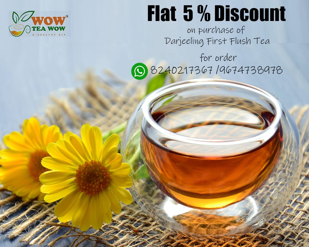 WowTeaWow's tweet photo. -:1st Anniversary Mega Offer:-🙂💥🎉

5% Discount on 

1. Darjeeling First Flush Tea ☕

Offer valid for 13th April to 20th April...

Limited Period Offer...

So don't be late ⏱️.....Hurry up.....🏃🏃‍♀️

DM us for order or Whatsapp us at:-
8240217367/9674738978

#wowteawow https://t.co/JzL0ofMtmN