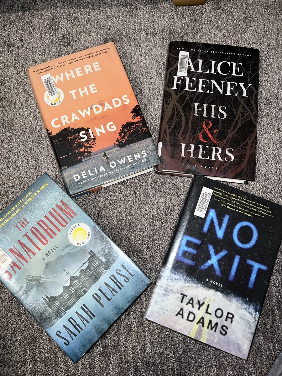 elyse_bartek's tweet photo. These are my latest check outs from my local library! I’m so excited to start “Where The Crawdads Sing” Hopefully I can finish it before the movie comes out this summer🤞🏻 #TLDE2022 https://t.co/GuJtSEHZ8f