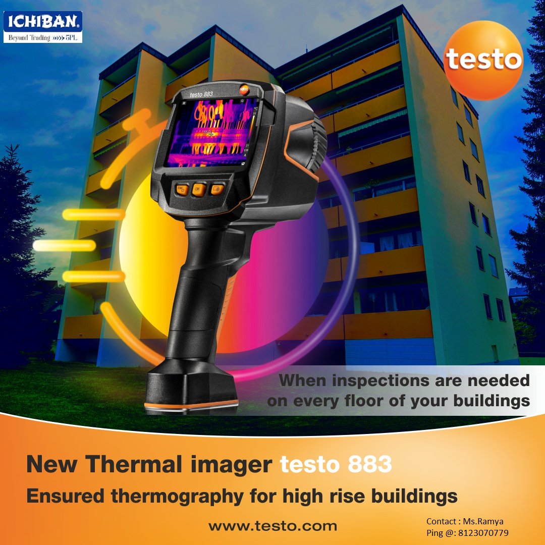 jayemtrading's tweet photo. testo 883 - Thermal imager

testo IRSoft: Analyze thermal images comprehensively with the intuitive, professional PC software and create impressive reports within a short period of time
FMI, contact tech@jayemtrade.in https://t.co/a7sLZMxEul