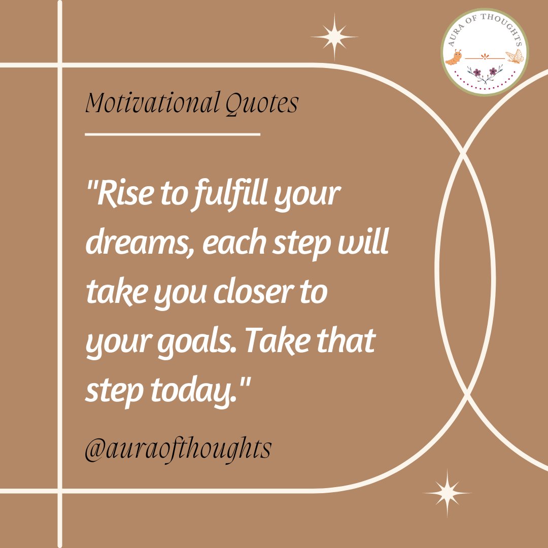 AuraofThoughts's tweet photo. ✨️Rise to fulfill your dreams.
🎯Every day begins with purpose and the motivation to start each day shall make you closer to the goals you set.
#MeenalSonal #BloggerDuo #auraofthoughts #MondayMotivation #MondayMorning #MondayQuotes #DreamQuotes #GoalQuotes https://t.co/cKNhWsAxlC