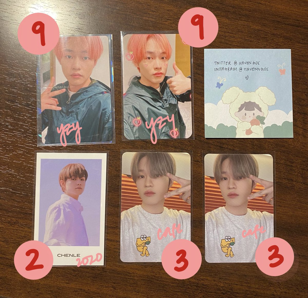 havenGOs's tweet photo. wts/lfb 

NCT DREAM CHENLE photocards 
yzy | nct 2020 resonance | cafe 

want (+shipping)
☆ prices in photo 

shipping
☆ us: $1
☆ can/ww: $2

please dm if interested! ^^ https://t.co/ZKb7nBNlCE