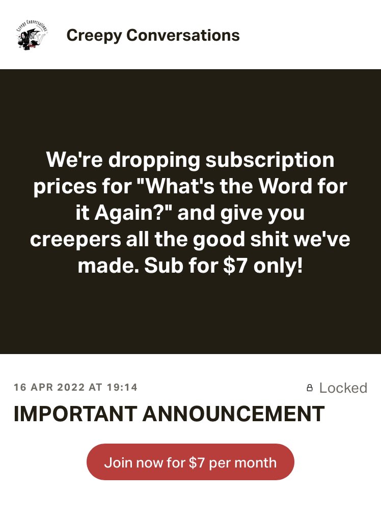 CreepyConvos's tweet photo. 2/3. We know that’s not the best news but we realized that we've been creating so much content that have not seen the living daylights coz the jump to the next tier was so high.

Please upgrade for the latest &amp; exclusive goodies https://t.co/9yW66f3I4P https://t.co/qPbLq3Xdiz