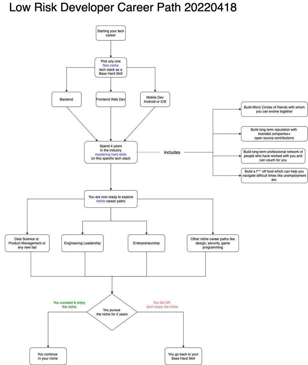 I have a nephew
whom I am guiding
for a low risk dev career ..

This my first shot
at a broad career path ..

Would love to know
what people think of this ..