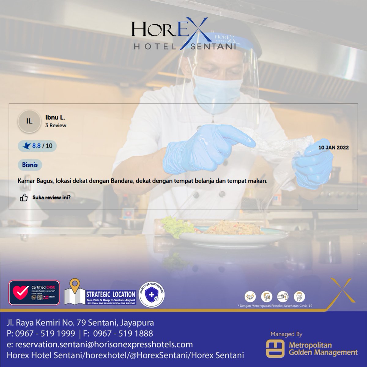 HorexSentani's tweet photo. Horex hotel sentani experience

Thanks for choosing us our beloved customer

Feels like home

.
.
More Information:
Horex Hotel Sentani
Jl. Raya Kemiri No. 79 Sentani, Jayapura
P: +62 967 - 519 1999
E: reservation.sentani@horisonexpresshotels.com

#horexhotelsentani #horison https://t.co/aGtaj1e7FB