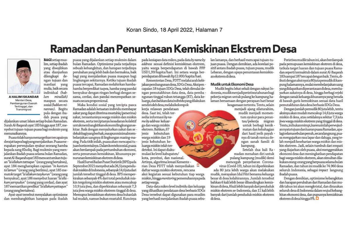 nurus_l's tweet photo. Ramadan dan Penuntasan Kemiskinan Ekstrem Desa oleh @halimiskandarnu 
#TPPJawaTimur 
#tppisampang https://t.co/jG2YFQ3J8W