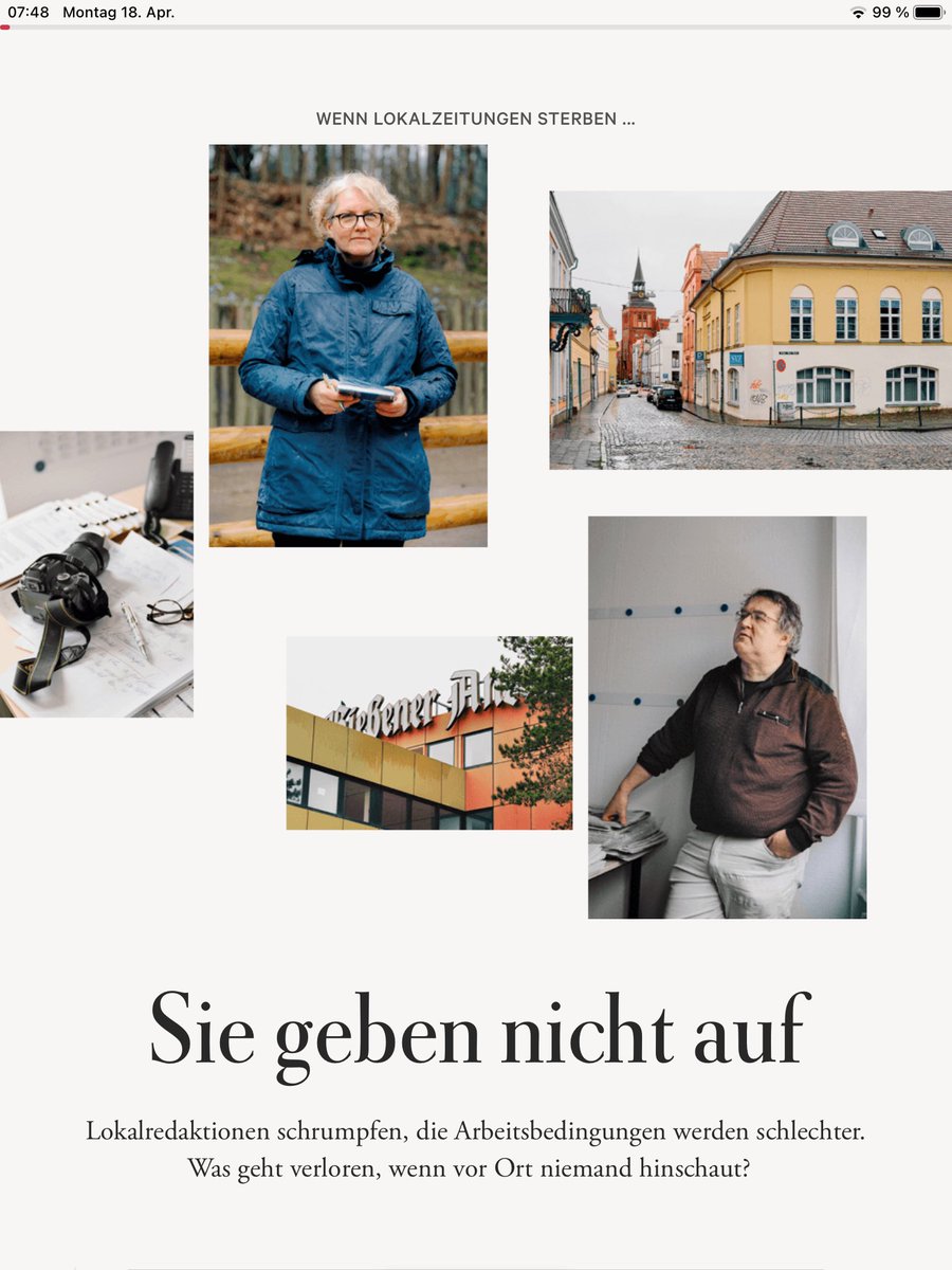 Passavant15's tweet photo. Die großartige Reportage von Hanna Knuth über leidenschaftliche Lokaljournalisten: ⁦@DIEZEIT⁩ Wirtschaft https://t.co/VXOwfSkqtu