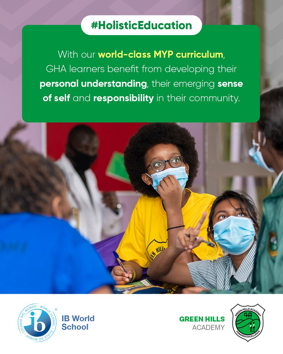 GHA_rwanda's tweet image. The IB’s Middle Years programme at Green Hills academy provides a strong academic foundation for all learners while allowing them to explore specialist areas according to their interests and strengths.

#GHA #MYProgramme