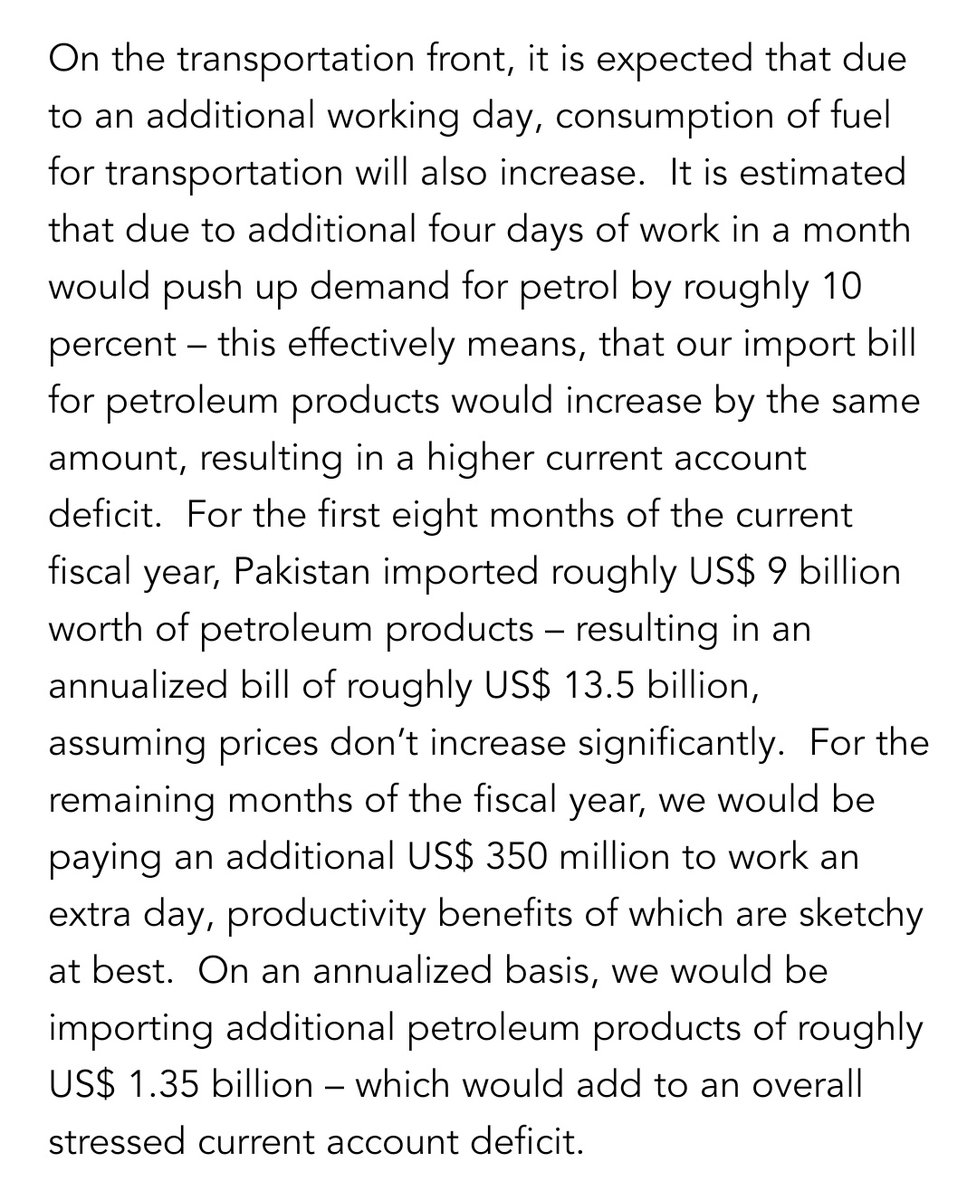 ali_tweeet's tweet photo. This decision taken by New Govt is a huge blunder for economy of Pakistan &amp; working class of Pakistan this will reduce productivity and it would increase fuel amd electricity demands which high import bills ultimately high trade deficit.
#ہفتے_کی_چھٹی_بحال_کرو https://t.co/zeCmkANf2E