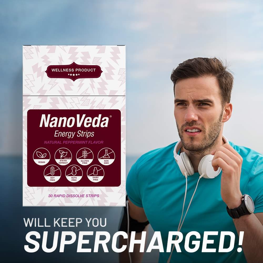 Is it a challenge to keep up your stamina all through the day? Well not anymore!
Try our  Energy Strips! Each strip contains 50mg caffeine, 25mg L-Theanine, and 6 mcg B12. 
Order today: linktr.ee/nanoveda