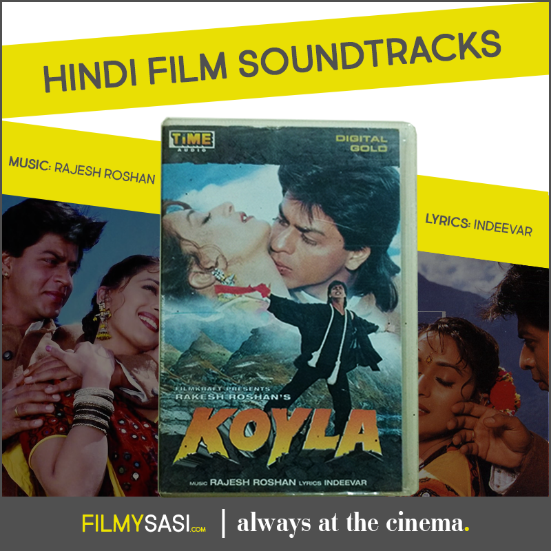 FilmySasi's tweet photo. Director @RakeshRoshan_N's #Koyla starring @iamsrk and @MadhuriDixit turns 25 today. Here's a note on its memorable soundtrack composed by Rajesh Roshan with lyrics penned by Indeevar:
https://t.co/9wMjdKcglN
#BollywoodCassettes #25YearsOfKoyla @FilmKRAFTfilms https://t.co/yUP1AgAALQ