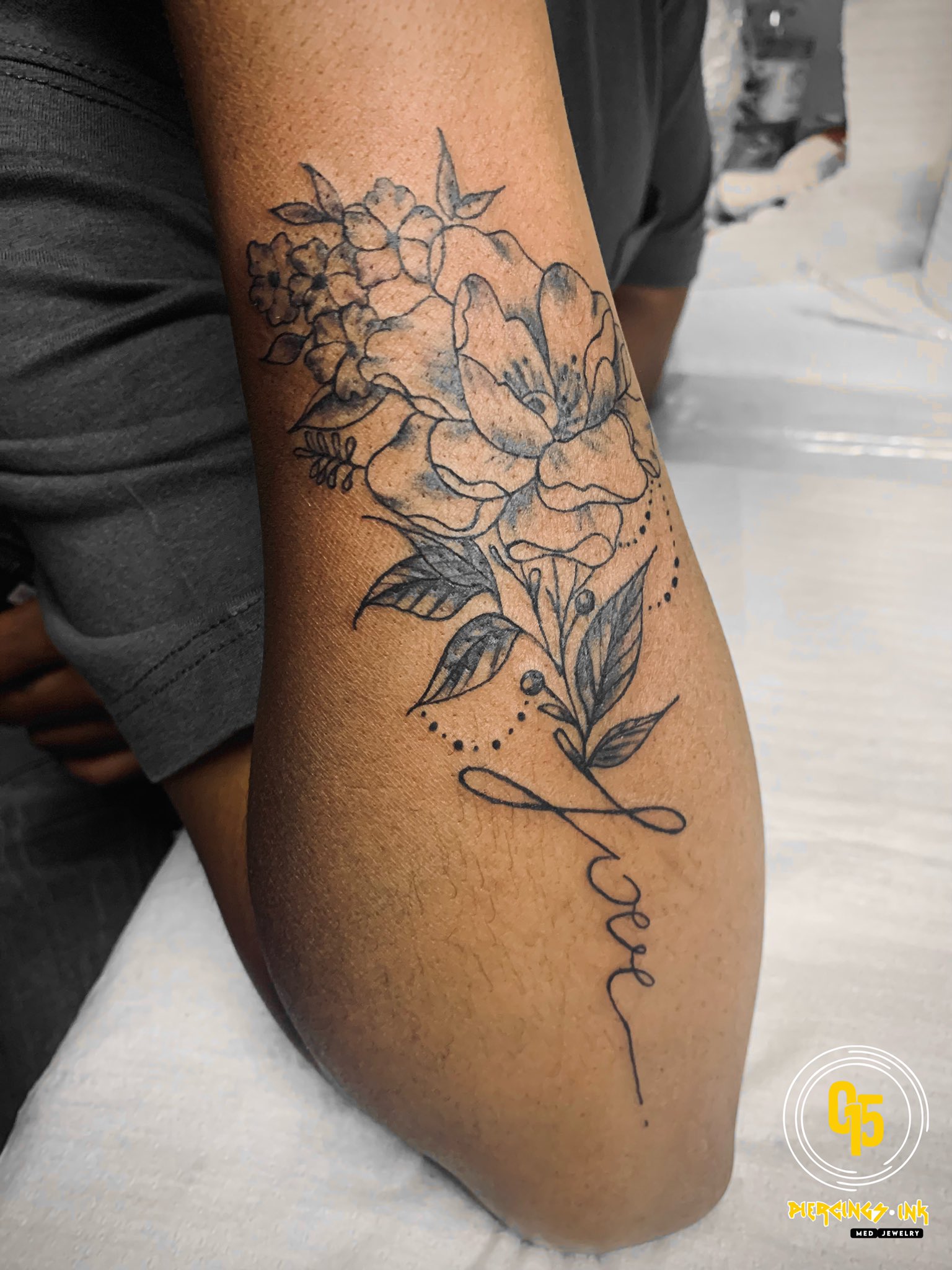 Fea Realistic Watercolor Pink Sketch Floral Flower Peony Temporary Tat –  MyBodiArt
