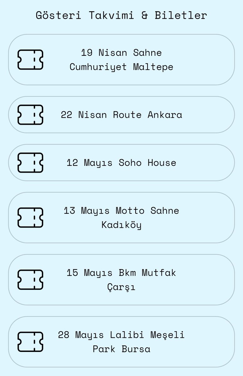 Coming soon gösterilerimiz bu şekil bilet linki vs de şu şekil😉 linktr.ee/cokdafifistand…
#çokdafifistandup #gösteritakvimi #çokdafifi #standup