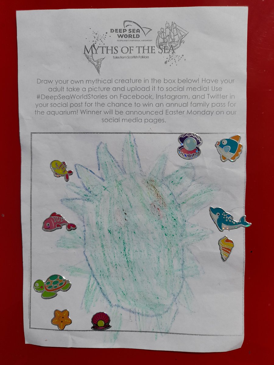 M1683M's tweet photo. @DeepSeaWorld my 5yo had a wonderful time with your scavenger hunt yesterday, and drew a special spiky puffer fish with underwater sticker decorations for the competition #Easter2022 #DeepSeaWorldStories https://t.co/OpPH6fd7YI