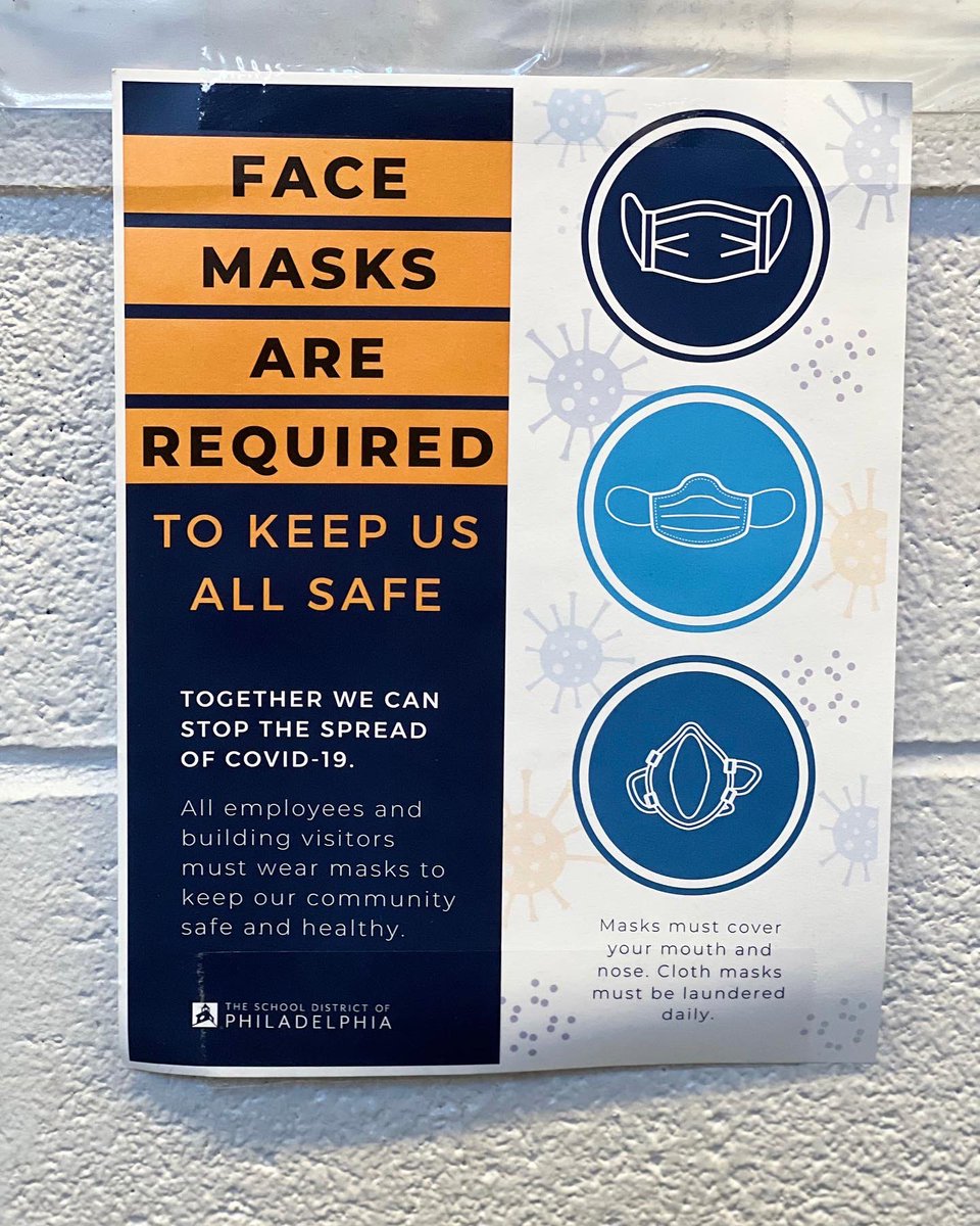 Good Morning! Students are be required to wear face masks starting today! 😷