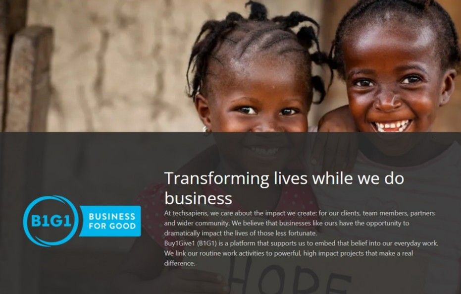 We can dramatically effect the lives of those less fortunate. B1G1 helps us achieve more social impact by embedding giving activities in our everyday business. 
Clients are integral to this &amp; It’s a win-win.

ow.ly/T1Pg50ILvlC
#csr #impact #socialimpact <a href="/techsapiens/">techsapiens</a> #B1G1