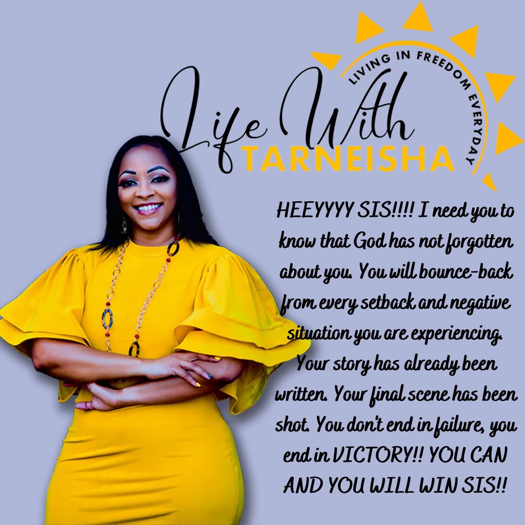 LifeCoachTar's tweet image. Happy Monday Sis!!!
#youaremorethanaconqueror #Romans8:37
#lifewithtarneisha #lifecoachingtips #newweeknewstart #honeygetyolifeback #livinginfreedomeveryday