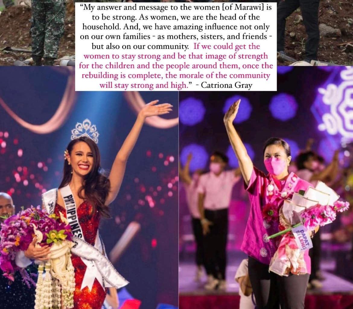 jennahlovesblue's tweet photo. ANOTHER QUEEN HAS SPOKEN! And yes! Catriona Gray is PINK ππBecause she worked in the slums of Tondo, Manila & the life there is poor & very sad & she knows Leni would bring this aspect as a President to see situations with a silver lining. πΈπ #pinkQUEENS https://t.co/7WkaeY1LGW