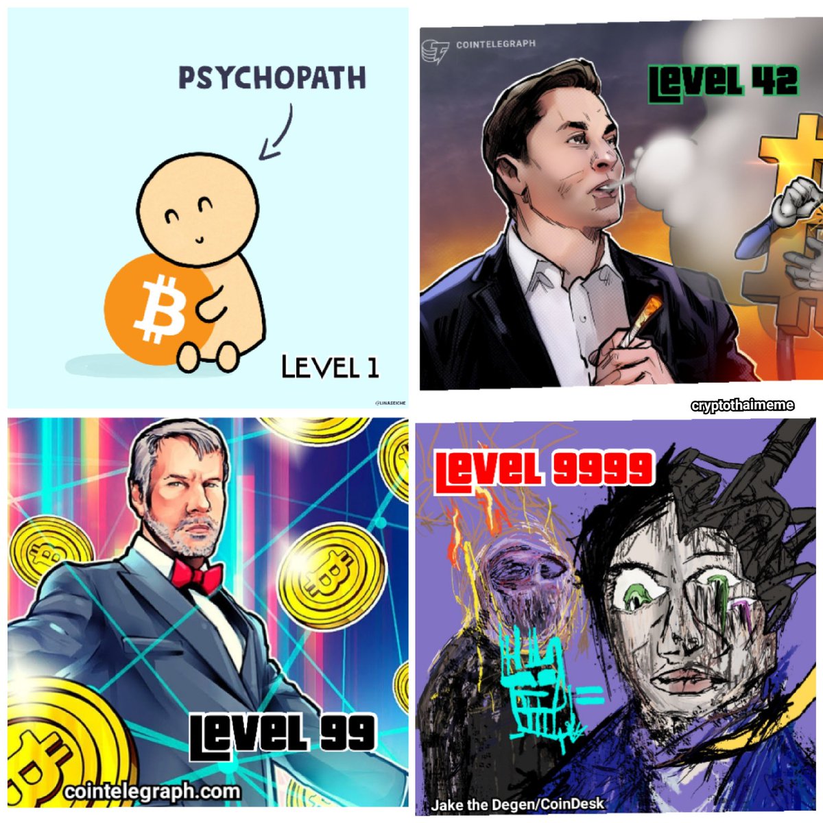 cryptotica's tweet photo. Bitcoin psychopath levels :D
#linaseiche #elonMusk
#saylor #dokwon 

#Bitcoin #bitcoinpsychopath #cryptothaimeme #crypto https://t.co/g7J1KmEY2x