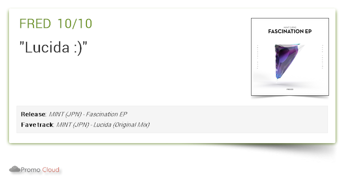 fuserecords's tweet photo. FRED supports: MINT (JPN) - Fascination EP 10/10 https://t.co/sPFJpcuITf #newrelease https://t.co/KurDavQzT3 https://t.co/NGvF493kPx