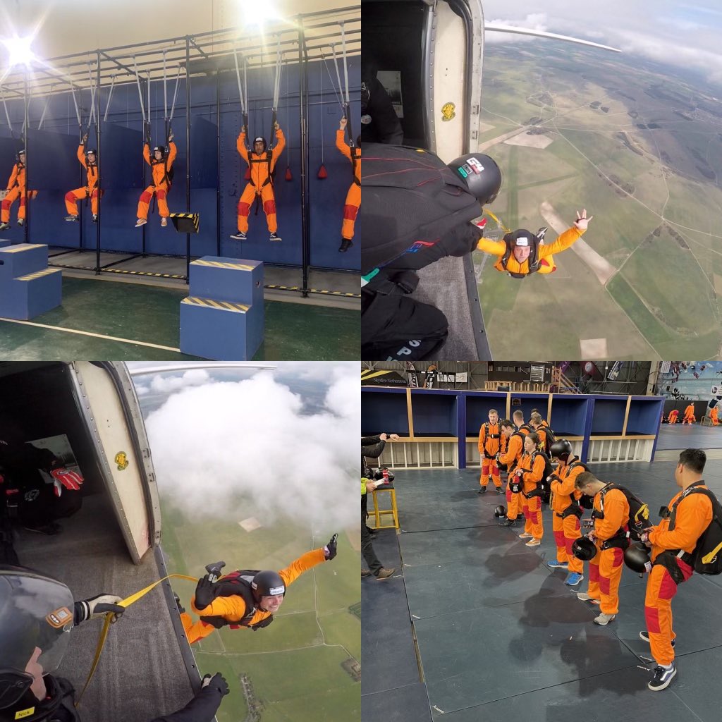 11_EOD_Regiment's tweet photo. 12 members of 11 EOD &amp; Search Regiment took a well earned break from #EOD duty recently to complete the Level 1 &amp; 2 Parachuting Course hosted by the JSPWN in #Netheravon.
🪂 

#parachuting #sport #skydiving #BeTheBest #WeAreTheRLC #RoyalEngineers #RoyalSignals @29eod 
🟦🟨 https://t.co/qBQc9T63SS