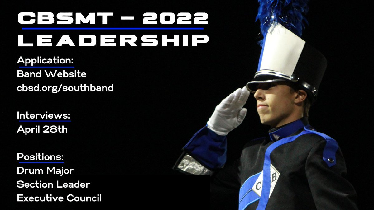 We are looking for our next round of student leaders! Great leadership is the key to success.
