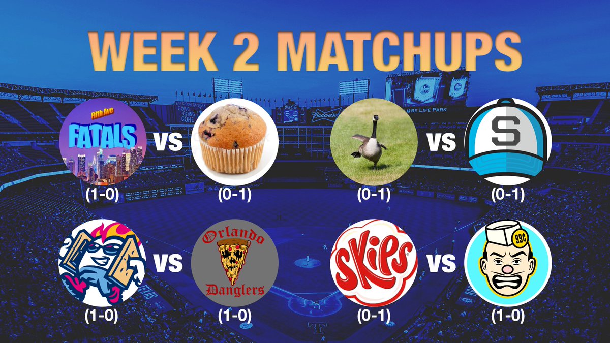 CpsInvitational's tweet photo. Welcome to #Week2. Check out this weeks matchups as well as last weeks winners/losers.

Who's winning this week? https://t.co/ZIwj9nbCA7