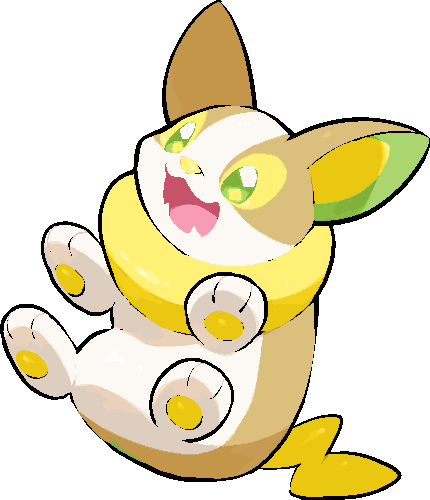 yamper no humans pokemon (creature) green eyes solo open mouth white background tongue  illustration images