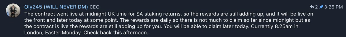 To anyone wondering why the #XCAD SAS rewards aren’t unlocked yet and the pool is showing negative blocks. 

<a href="/Oly245/">Oliver Bell</a> mentioned this on the <a href="/XcademyOfficial/">XCAD Network</a> telegram channel.

No need to worry, just a little more patience required 🤝👀

$XCAD #ZIL #Zilliqa