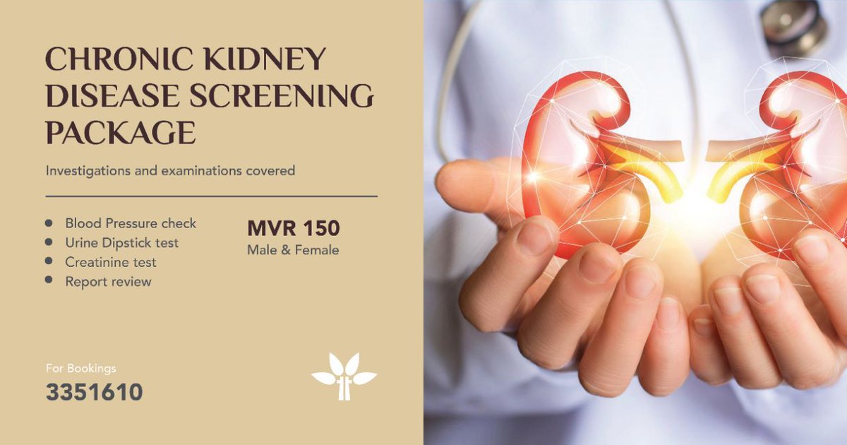 Early detection & prevention of Chronic Kidney Disease (CKD) can assist in greatly reducing your risk for cardiovascular morbidity & other serious health conditions. Ensure optimum kidney health via our CKD Screening Package. 

Learn more https://t.co/FH0c3DAwjT https://t.co/11EDGdYZNQ