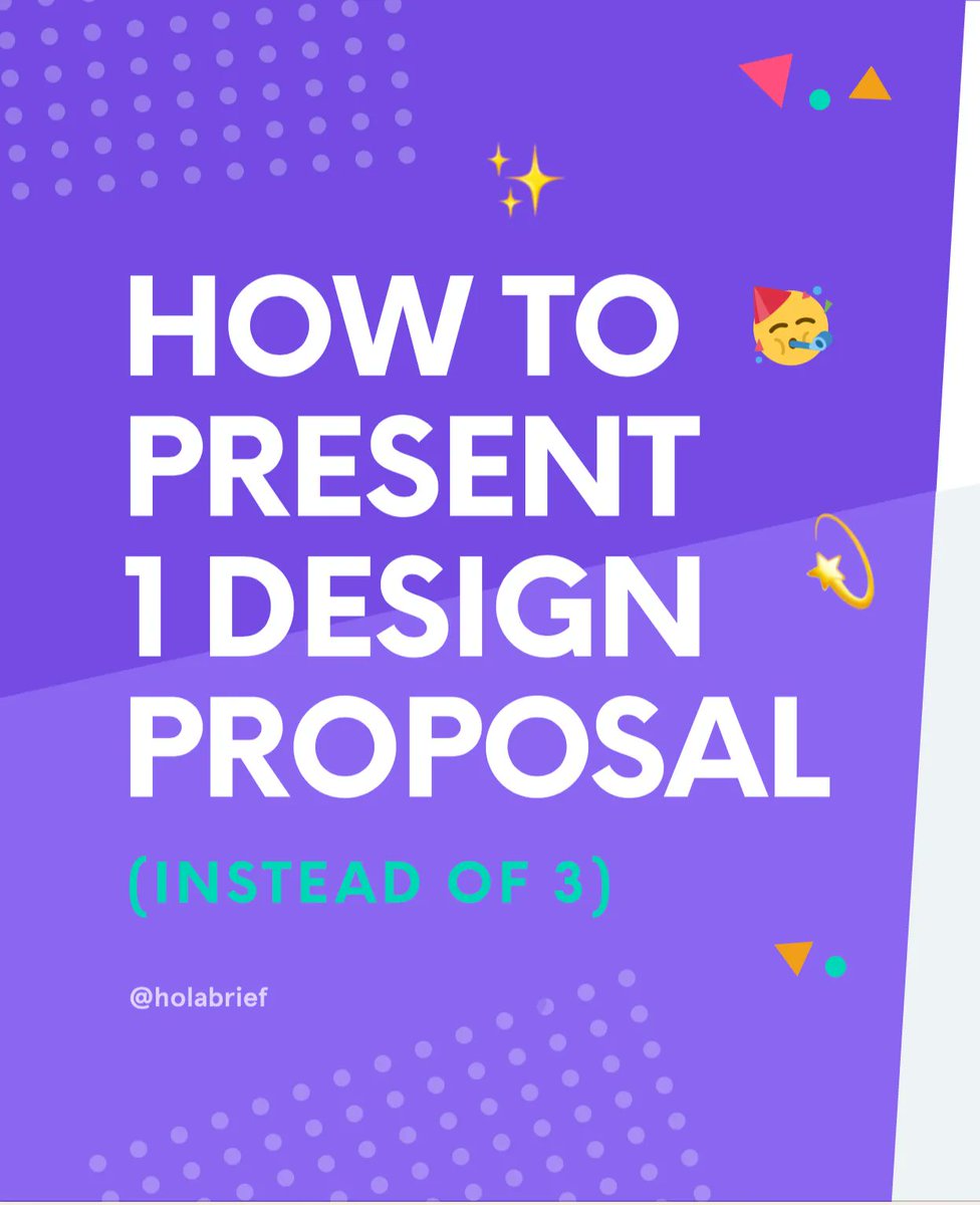 holabrief's tweet photo. How to present 1 design proposal in stead of 3?

The #oneconceptapproach is a design method that is taking over the creative industry – and for good reason! If you're curious how to make this happen we wrote more about it here: https://t.co/diVgi9Atyf https://t.co/1ut61vWgTk