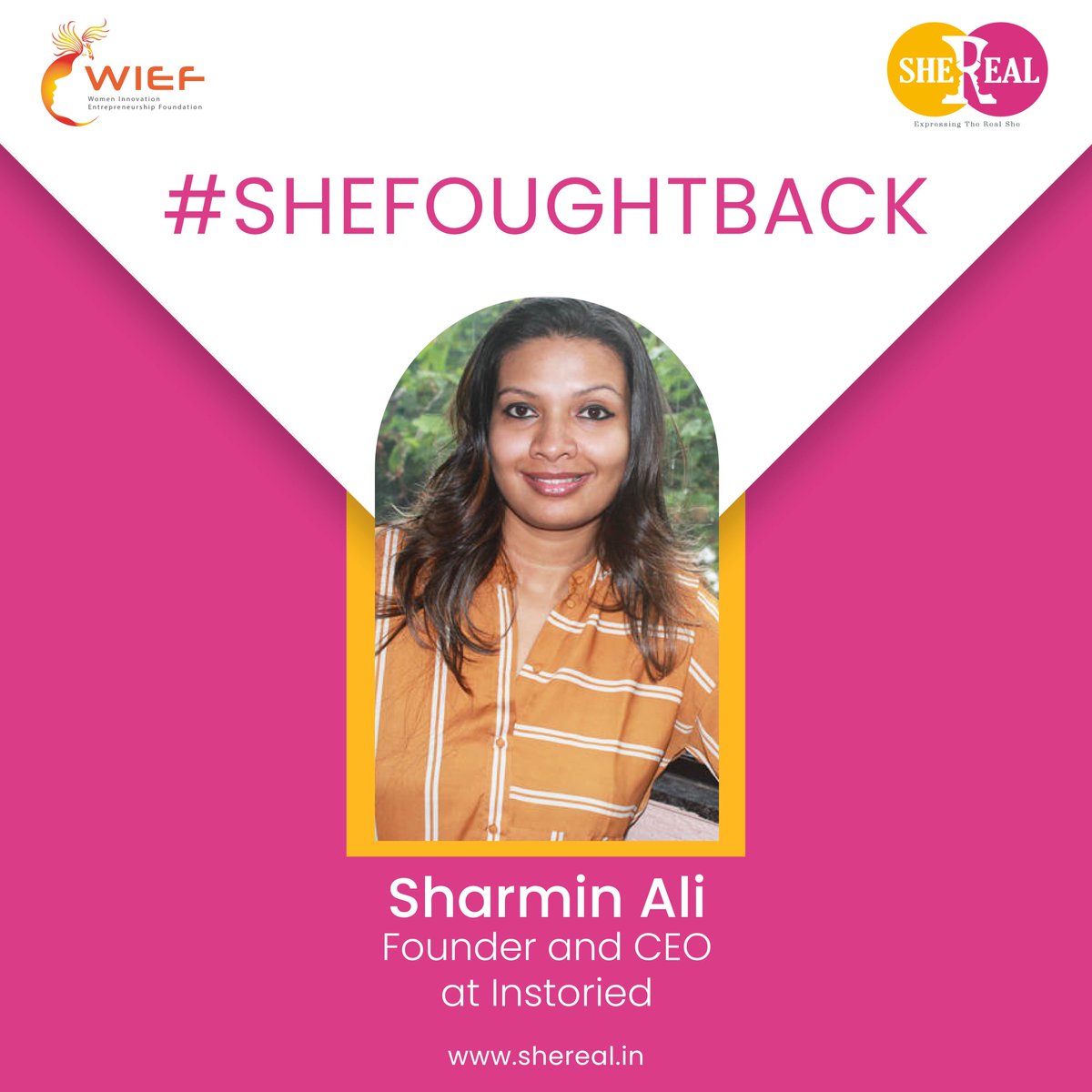 theshereal's tweet photo. Meet Sharmin Ali, the Founder, and CEO at Instoried. Her #shefoughtback story started from the time when she was working with a technology company and interacting with Fortune 500 companies in the USA. She loves stories – writing and reading both. https://t.co/MBuGZNVx5t