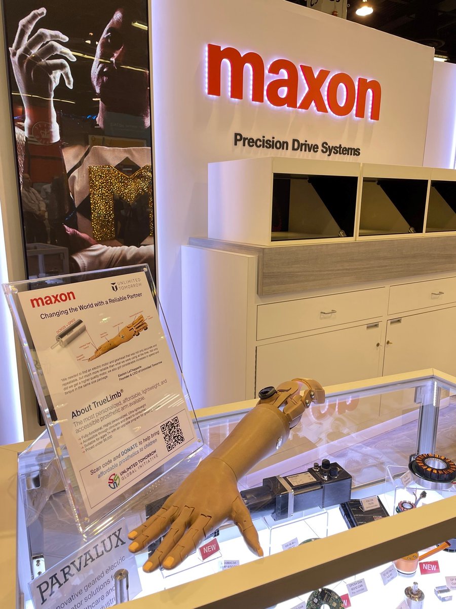 maxon_India's tweet photo. Congratulations to
@UnlimitedTmro
on winning Silver for the 2022 Medical Design Excellence Awards for Rehabilitation and Assistive-Technology Products for their TrueLimb prosthetic! #keepmoving #maxoninside https://t.co/txDmrGThRN