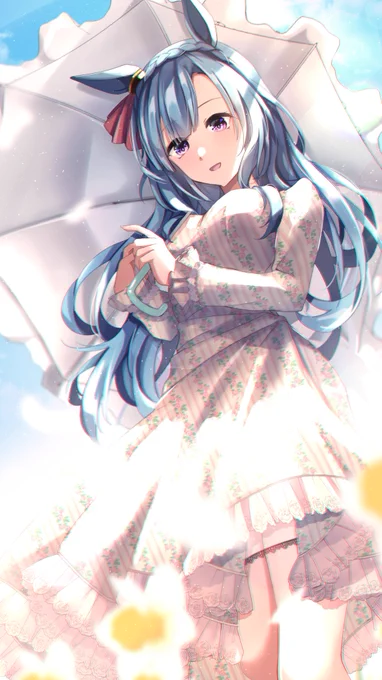 花の集落、春のお届け
#メジロアルダン 
#ウマ娘 
#Skeb 