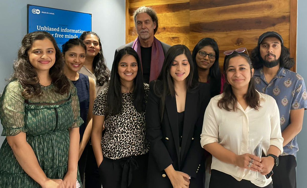 WalterJLindner's tweet photo. Great to meet up with journalists of the Deutsche Welle, on occasion of inauguration of DW studio in Delhi‘s Hauz Khas (in presence of @gerdameuer (ProgDir), Sibyelle Bauriedel (ProgCoord) &amp; Dr Amrita Cheema (DW Head Studio Delhi) https://t.co/2orTp5Rauf