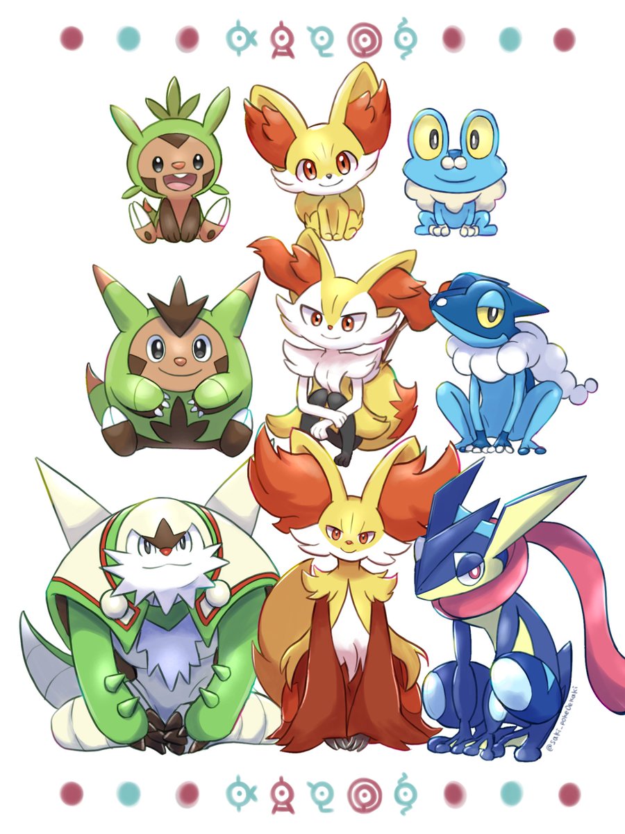 テールナー 「おすわり御三家 カロス
#Pokemon 」|*SAKI*のイラスト