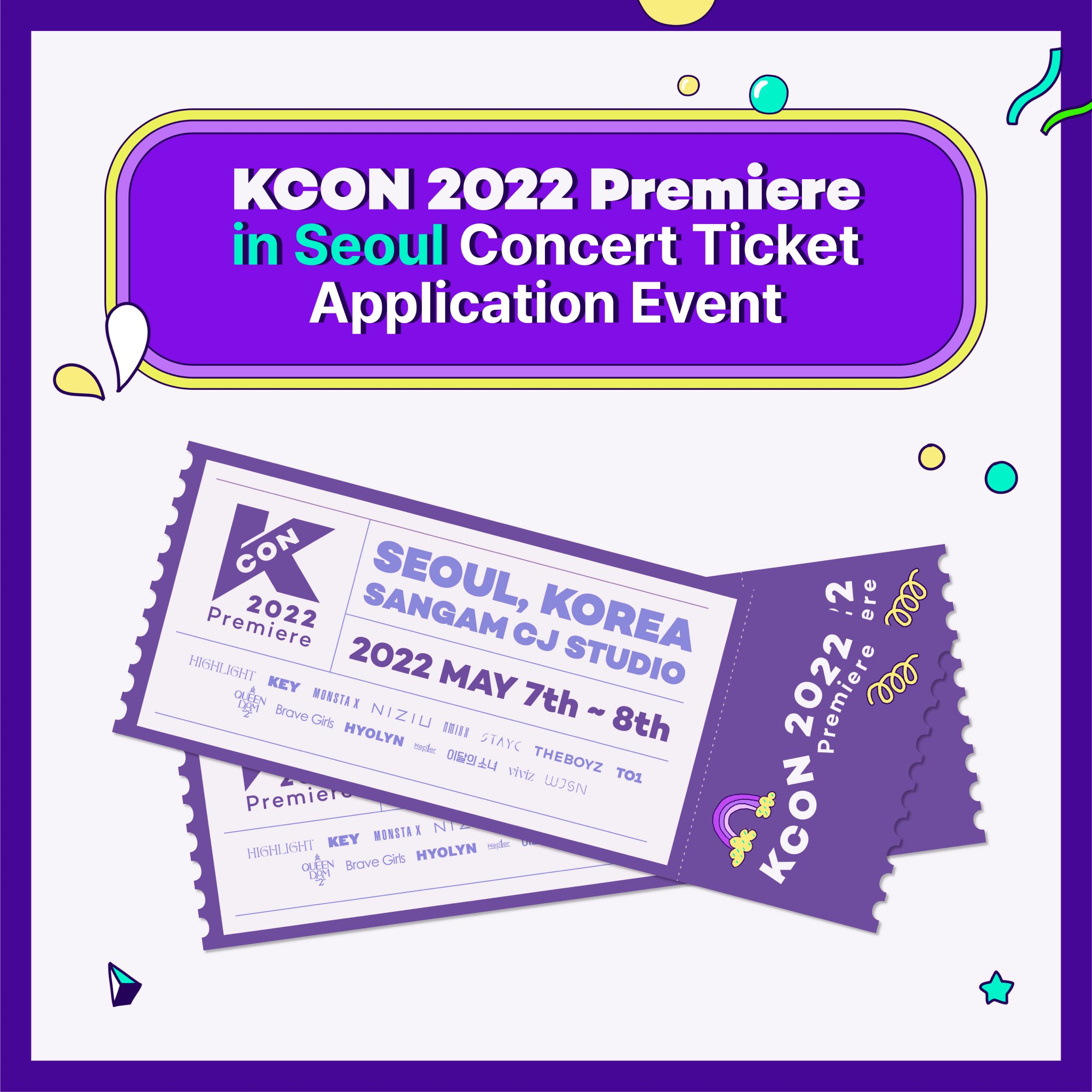 KCON official on Twitter "KCON 2022 Premiere in SEOUL TICKET EVENT🎫