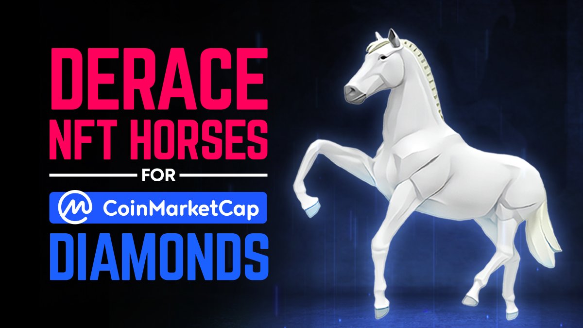 DeRace #NFT horse - New Diamond Listing
👉 coinmarketcap.com/account/reward… 

Get your hands on the most anticipated #NFT gaming asset of the year! 🤩
👉Track $DERC: coinmarketcap.com/currencies/der… 

Redeem #NFT horses with 💎 &amp; Join the <a href="/DeRaceNFT/">zkRace</a> #metaverse!🐎

🏁 See you in the hippodrome!