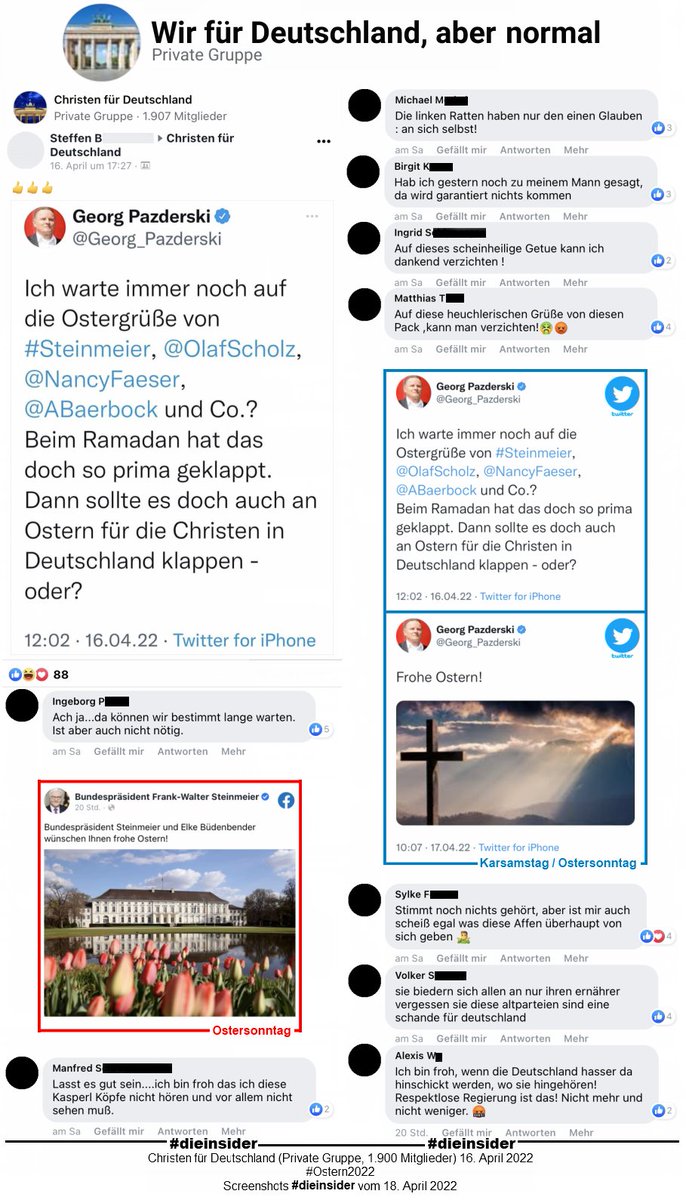 Die_Insider's tweet photo. .@Georg_Pazderski wartet am Karsamstag auf Östergrüße, sendet sie aber selbst erst richtigerweise am Ostersonntag.
Er weiss genau, welche Hetze bei seinen Anhängern funktioniert!
#noAfD #AfDVerbot #noNPD #NPDVerbot
#WirSindVieleGegenRechts
#WirGegenHass #DieInsider https://t.co/SLppVfBHED