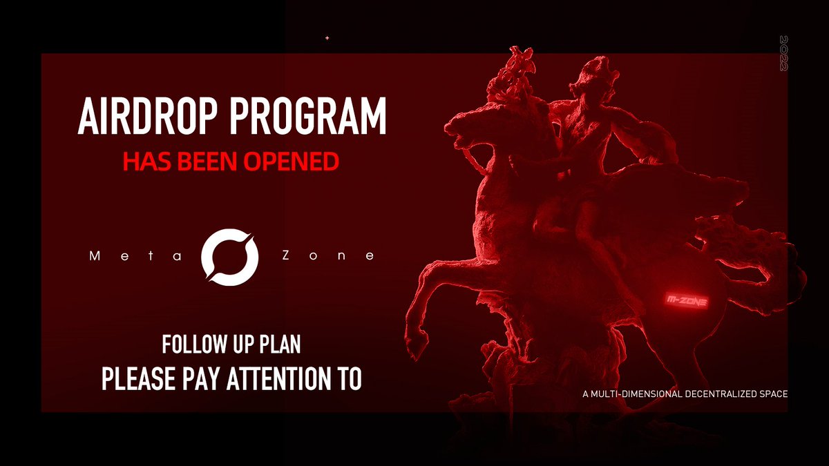 MZONE_Labs's tweet photo. Airdrop Program🎉🎉
Already opened🔥🔥
Follow up plan🤝🤝
Please follow us on Twitter👀👀 https://t.co/A3ciQoleQy